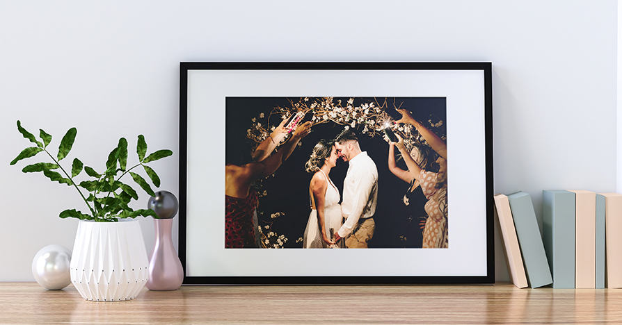 Framed canvas prints as wedding gifts