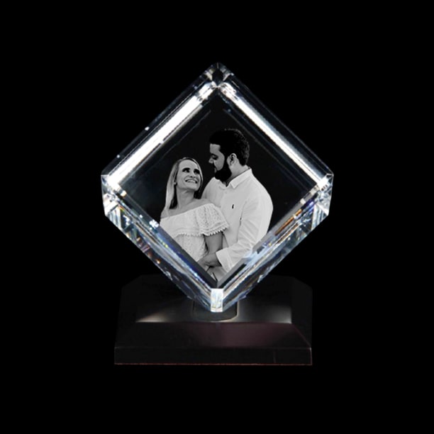 Personalised 3d Crystal Cube