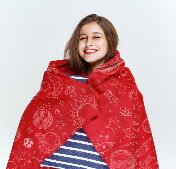 Personalised shawl blanket sale